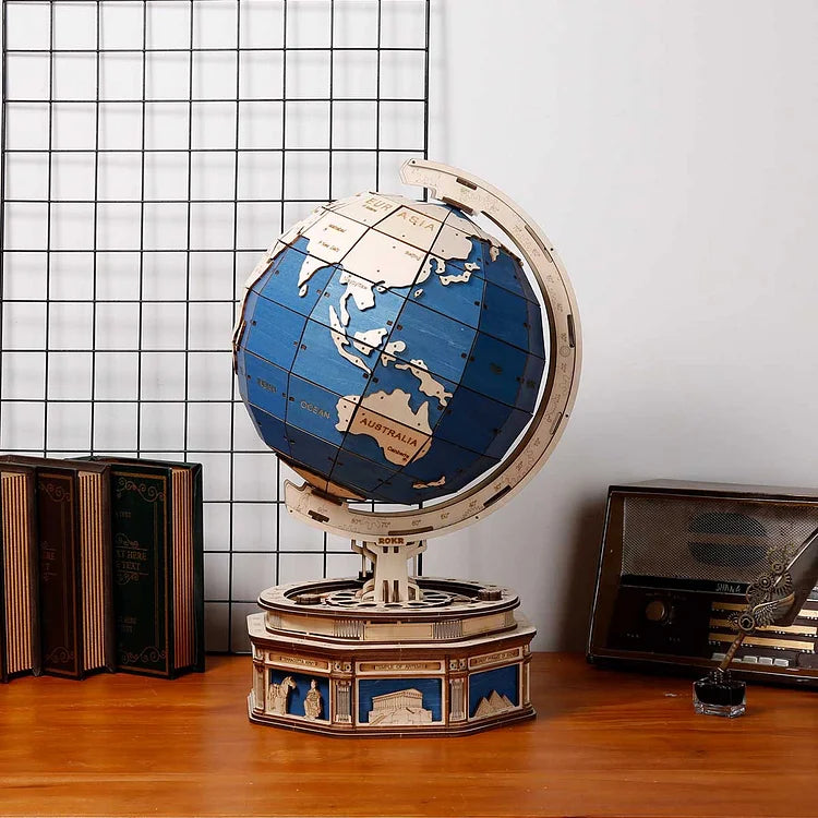 PUZZLE 3D | GLOBE TERRESTRE EN BOIS