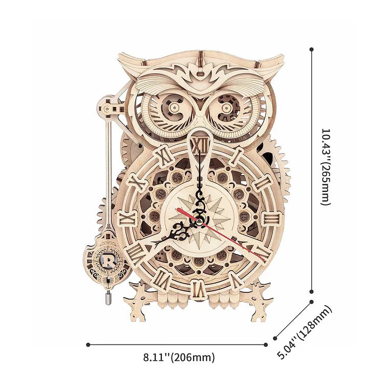 PUZZLE 3D | HORLOGE PENDULE HIBOU