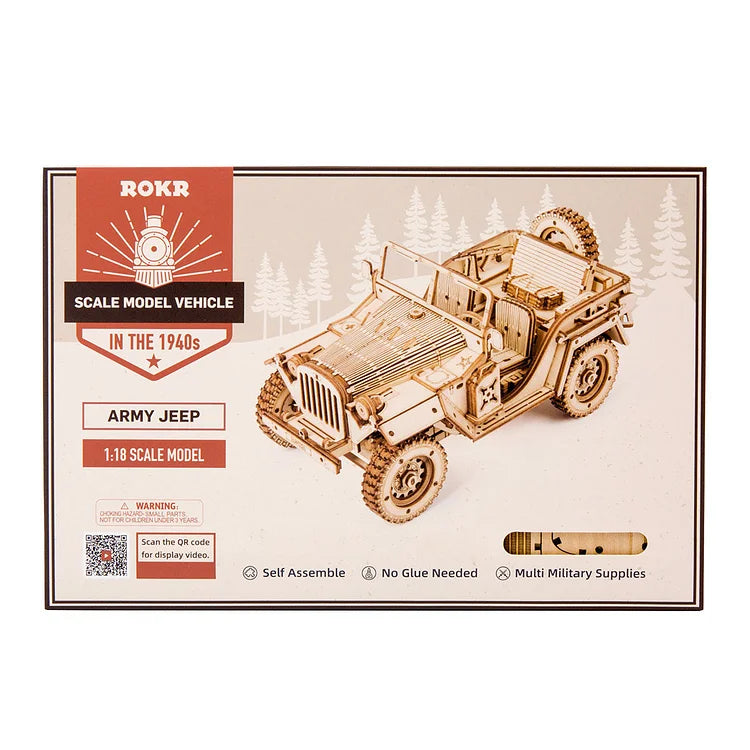 PUZZLE 3D BOIS | JEEP MILITAIRE 1940